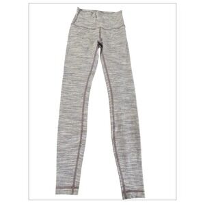 Lululemon Wunder Under legging Size 4 Heathered Pink Gray & Purple Gym Training‎